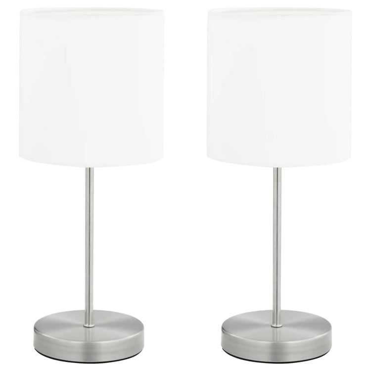 Vidaxl tafellampen 2 st met aanraakknop e14 wit
