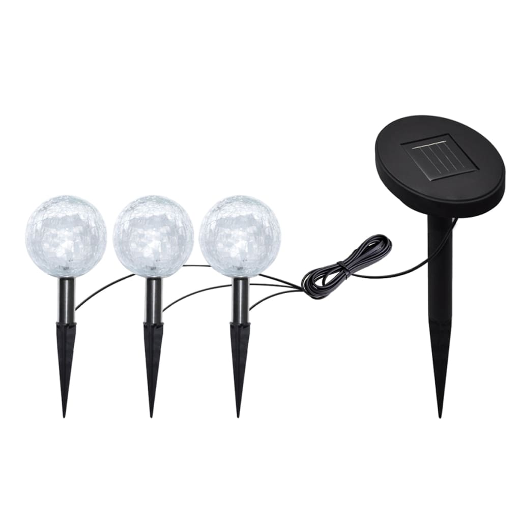 Vidaxl tuinlampen 6 st led met grondankers en zonnepanelen