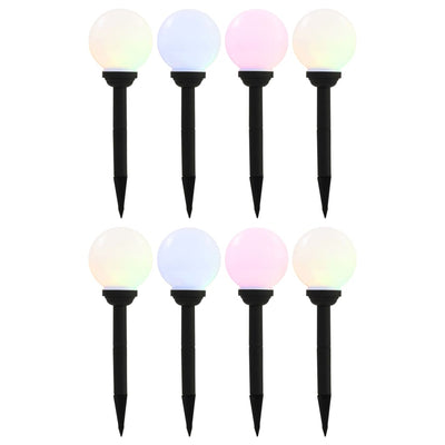 Vidaxl solarlampen 8 st led rond 15 cm rgb
