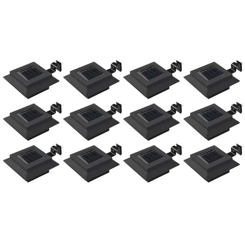 Vidaxl solarlampen 12 st led vierkant 12 cm zwart