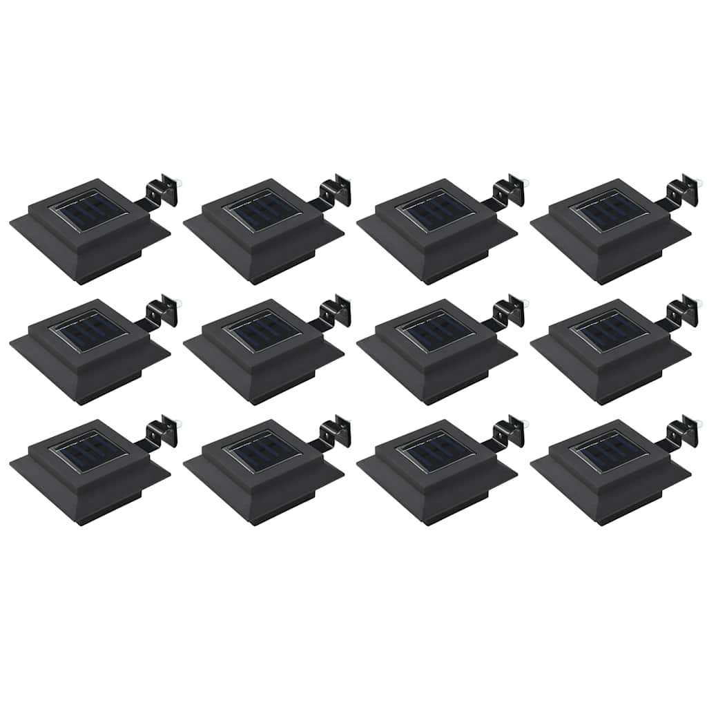 Vidaxl solarlampen 12 st led vierkant 12 cm zwart