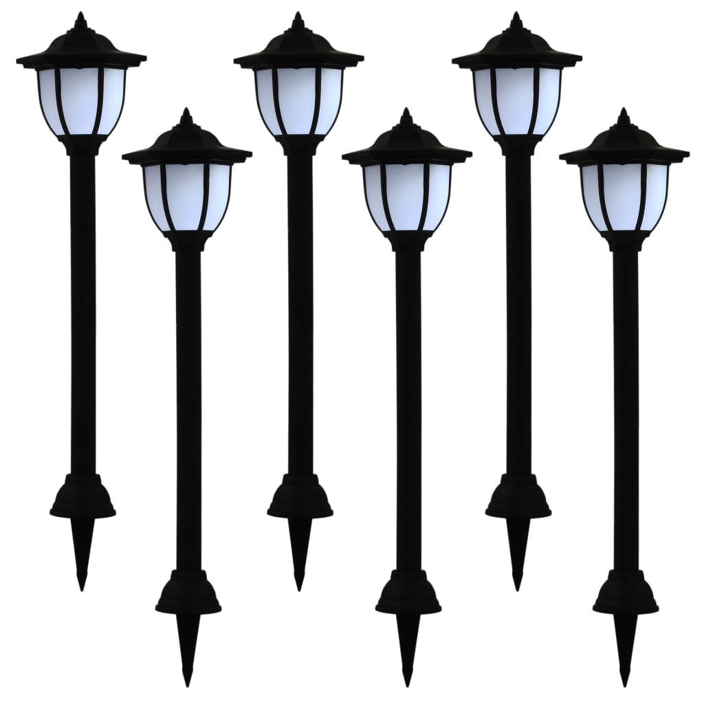 Vidaxl solarlampen 6 st led zwart