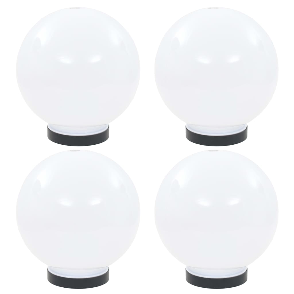 Vidaxl led-bollampen 4 st rond 20 cm pmma