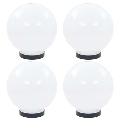 Vidaxl led-bollampen 4 st rond 20 cm pmma