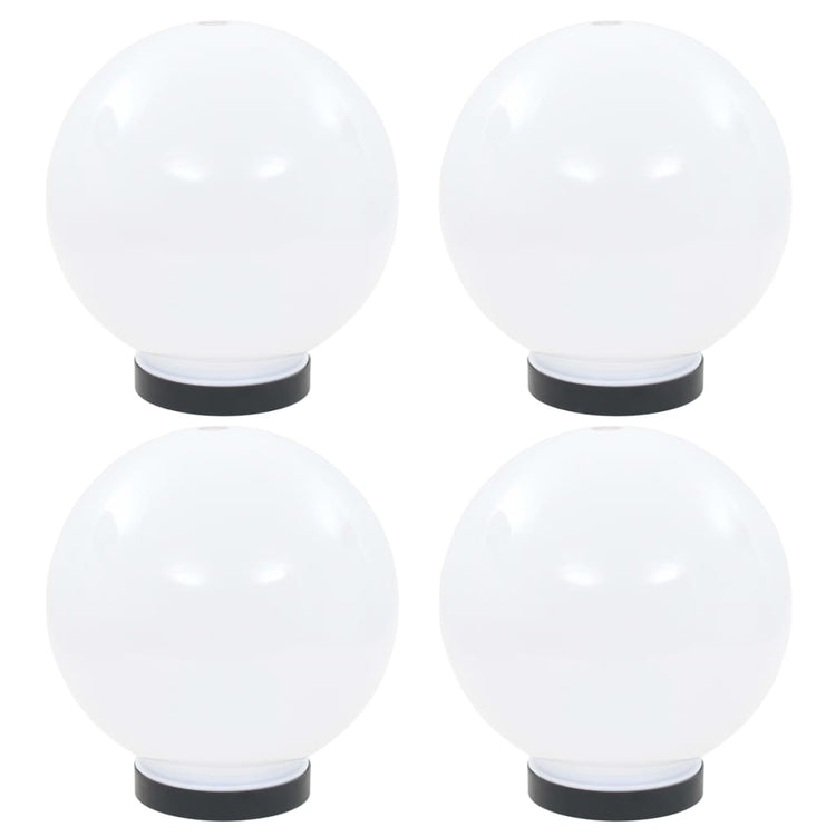 Vidaxl led-bollampen 4 st rond 20 cm pmma