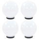 Vidaxl led-bollampen 4 st rond 20 cm pmma