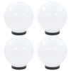 Vidaxl led-bollampen 4 st rond 20 cm pmma