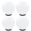 VidaXL LED-bollampen 4 st rond 25 cm PMMA