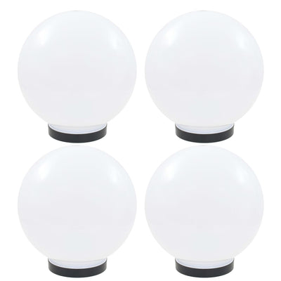 VidaXL LED-bollampen 4 st rond 25 cm PMMA