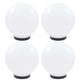 Vidaxl led-bollampen 4 st rond 25 cm pmma