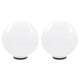 Vidaxl led-bollampen 2 st rond 50 cm pmma