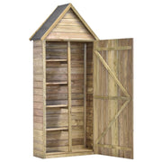 VidaXL Tuinschuur met deur 69,5x32x178 cm geïmpregneerd grenenhout - afbeelding 3