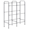 Vidaxl opbergrek voor 6 kratten 96x33x116 cm steel zilverkleurig