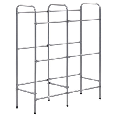 Vidaxl opbergrek voor 6 kratten 96x33x116 cm steel zilverkleurig