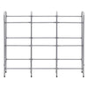 Vidaxl opbergrek voor 9 kratten 145x33x116 staal zilverkleurig