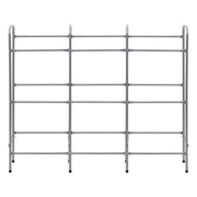Vidaxl opbergrek voor 9 kratten 145x33x116 staal zilverkleurig - afbeelding 3