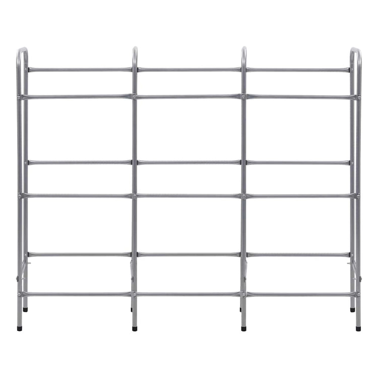 Vidaxl opbergrek voor 9 kratten 145x33x116 staal zilverkleurig