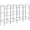 Vidaxl opbergrek voor 12 kratten 190x33x116 cm staal zilverkleurig