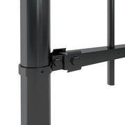 Vidaxl tuinhek met speerpunt staal 504x60 cm zwart - afbeelding 3