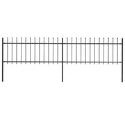 Vidaxl tuinhek met speerpunt staal 337x80 cm zwart - afbeelding 1