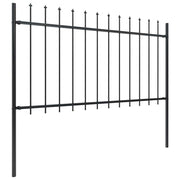 Vidaxl tuinhek met speerpunt staal 671x100 cm zwart - afbeelding 2