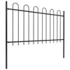 Vidaxl tuinhek met ringtop staal 537x100 cm zwart