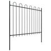 Vidaxl tuinhek met ringtop staal 537x150 cm zwart