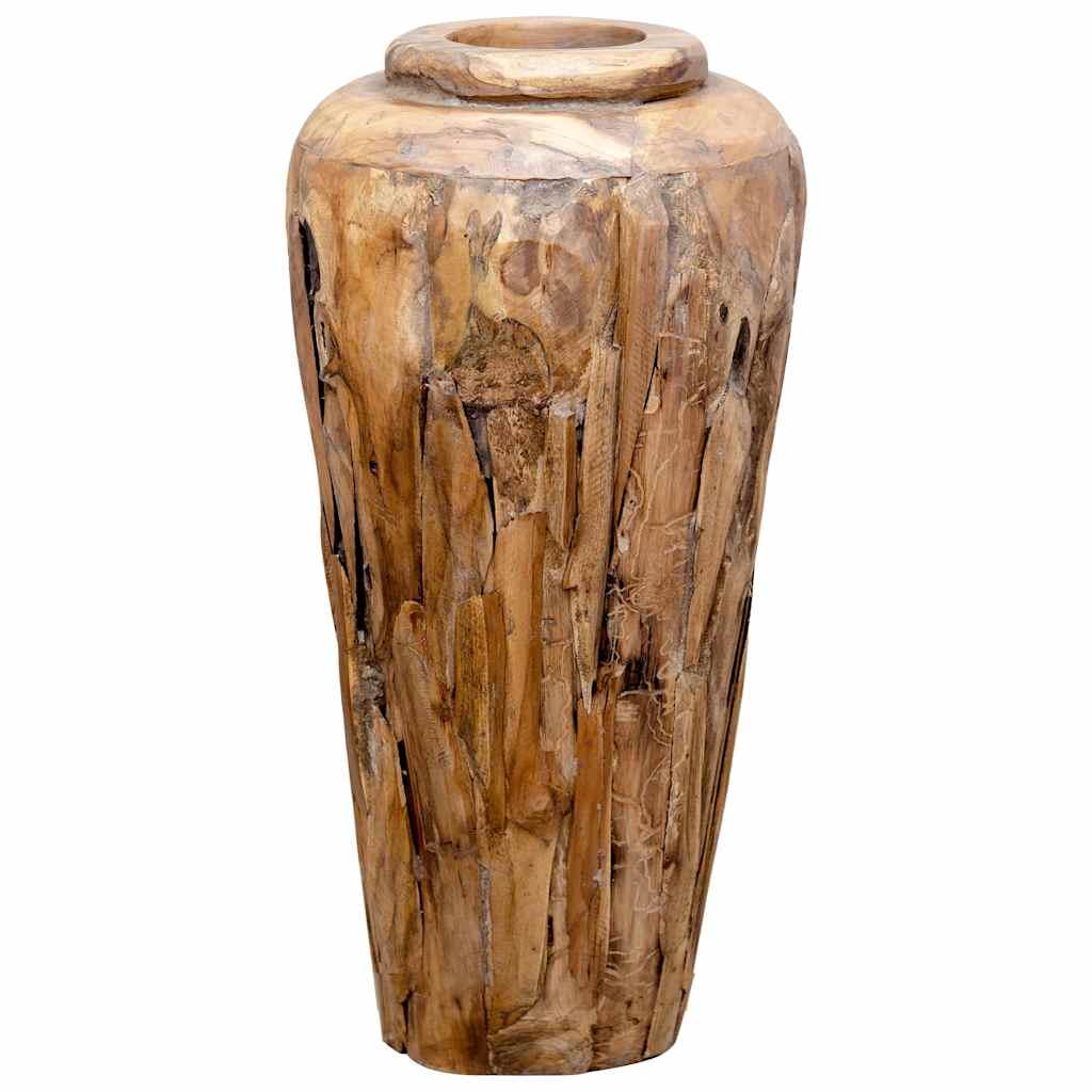 Vidaxl decoratievaas 40x80 cm massief teakhout