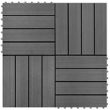 VidaXL 22 st Terrastegels 30x30 cm 2 m² HKC grijs - afbeelding 1