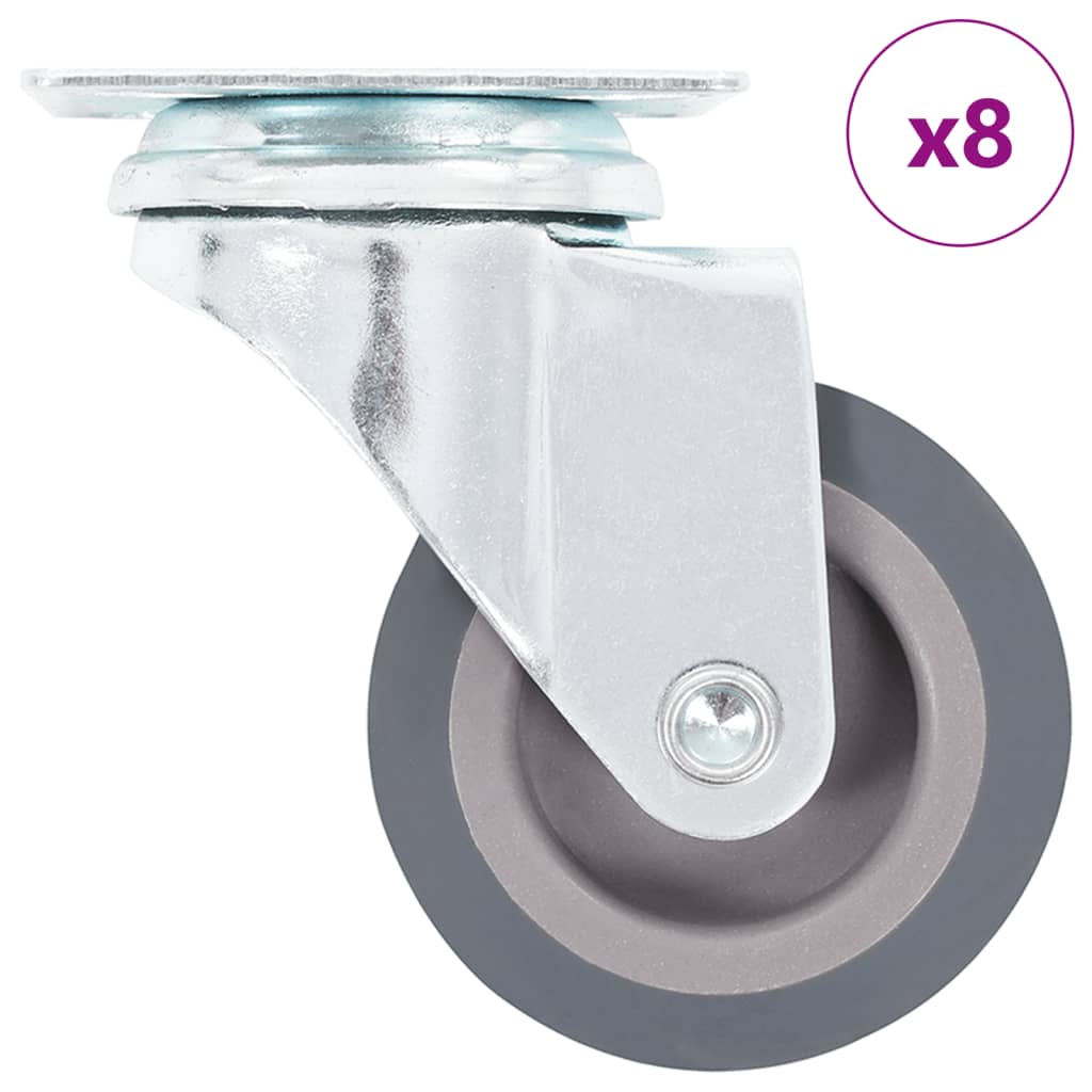 Vidaxl 8 st zwenkwielen 50 mm