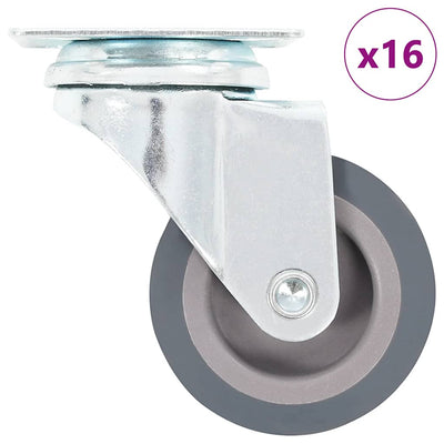 Vidaxl 16 st zwenkwielen 50 mm