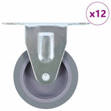 Vidaxl 12 st wielen vast 75 mm - afbeelding 1
