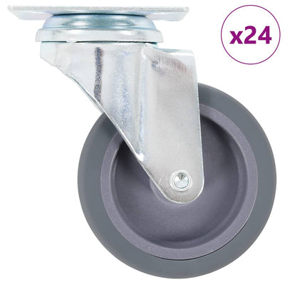 Vidaxl 24 st zwenkwielen 75 mm