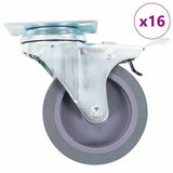Vidaxl 16 st zwenkwielen 75 mm - afbeelding 1
