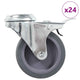 Vidaxl 24 st zwenkwielen met boutgaten 75 mm