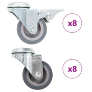 Vidaxl 16 st zwenkwielen met boutgaten 50 mm - afbeelding 1