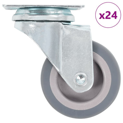 Vidaxl 24 st zwenkwielen 50 mm