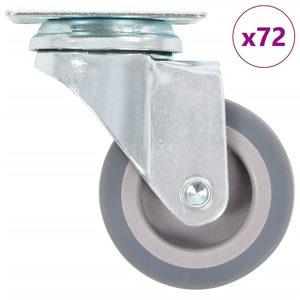 Vidaxl 72 st zwenkwielen 50 mm