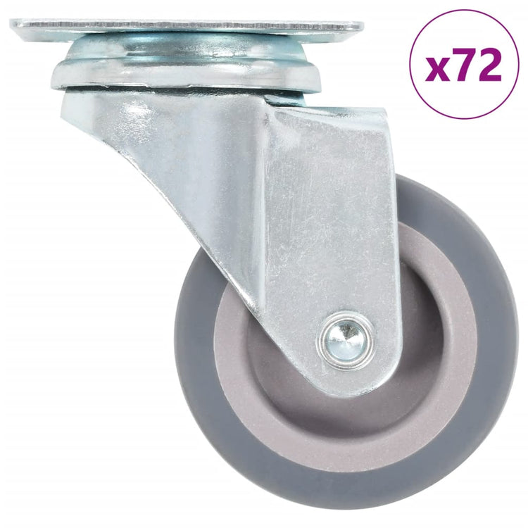 Vidaxl 72 st zwenkwielen 50 mm