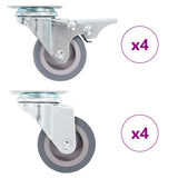 Vidaxl 8 st zwenkwielen 50 mm - afbeelding 1