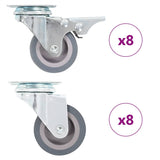 Vidaxl 16 st zwenkwielen 50 mm - afbeelding 1
