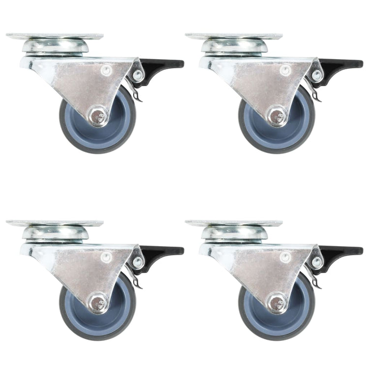 Vidaxl 16 st zwenkwielen dubbel 50 mm