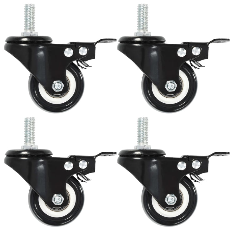 Vidaxl zwenkwielen 16 st met remmen 50 mm