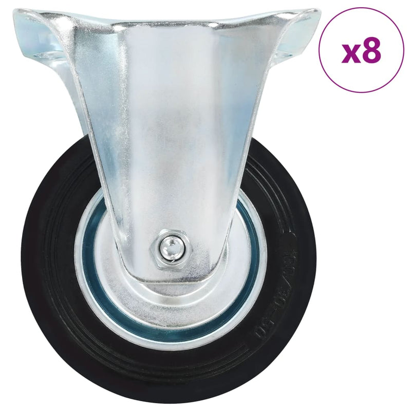 Vidaxl 8 st wielen vast 100 mm