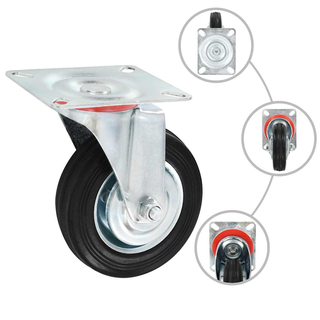 Vidaxl 16 st zwenkwielen 100 mm