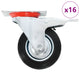 Vidaxl 16 st zwenkwielen 100 mm