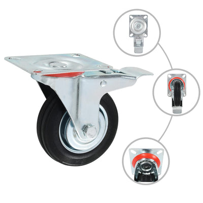 Vidaxl 16 st zwenkwielen 100 mm