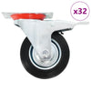 Vidaxl 32 st zwenkwielen 100 mm