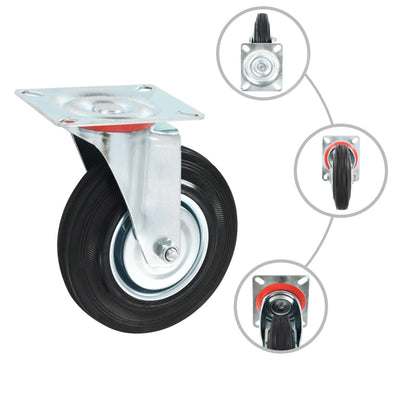 Vidaxl 8 st zwenkwielen 125 mm