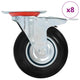 Vidaxl 8 st zwenkwielen 125 mm